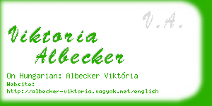 viktoria albecker business card