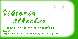 viktoria albecker business card